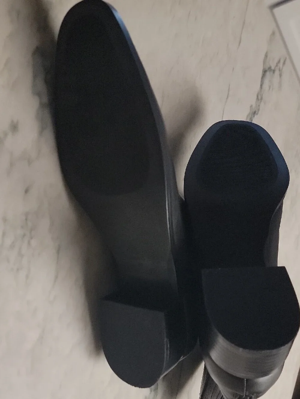 Mango Black Leather Boat-Style Chelsea Boots